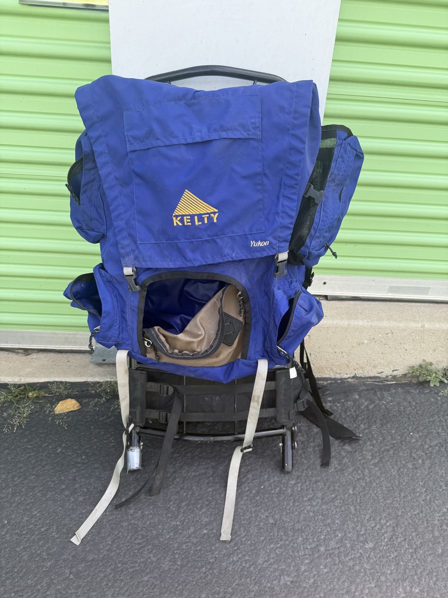 Kelty Yukon External Frame Backpack Blue Hiking Camping Pack