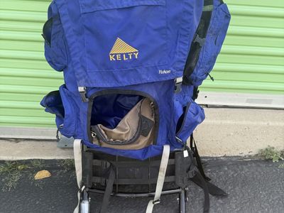 Kelty Yukon External Frame Backpack Blue Hiking Camping Pack