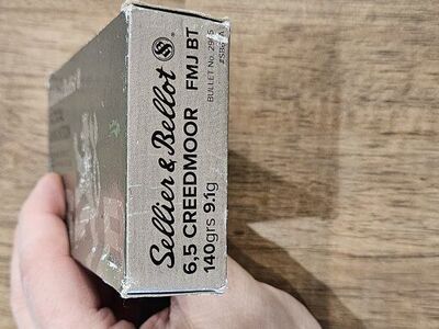 6.5 creedmore cm ammo 140 grain FMJ BT