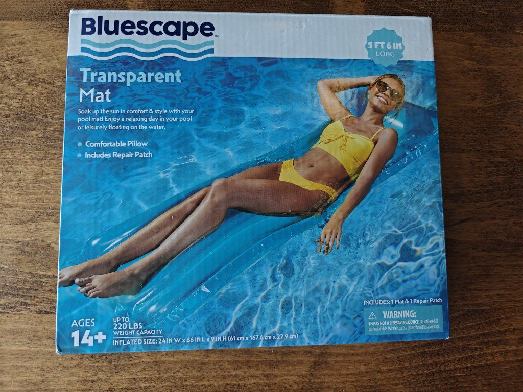 Bluescape Blue Transparent Air Mat,Inflatable Pool