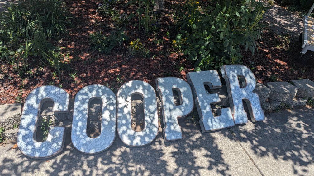 Large Galvanized Metal Letters – C, O, O, P, E, R
