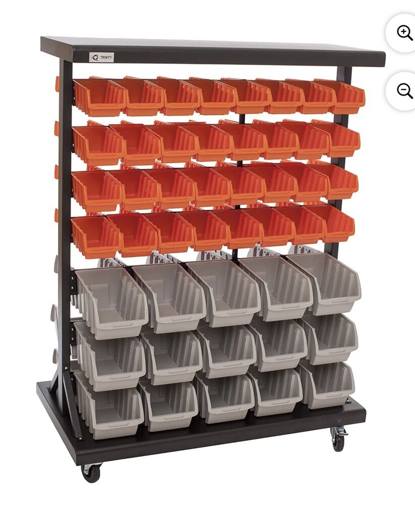89 Bin 2-sided Rolling Rack