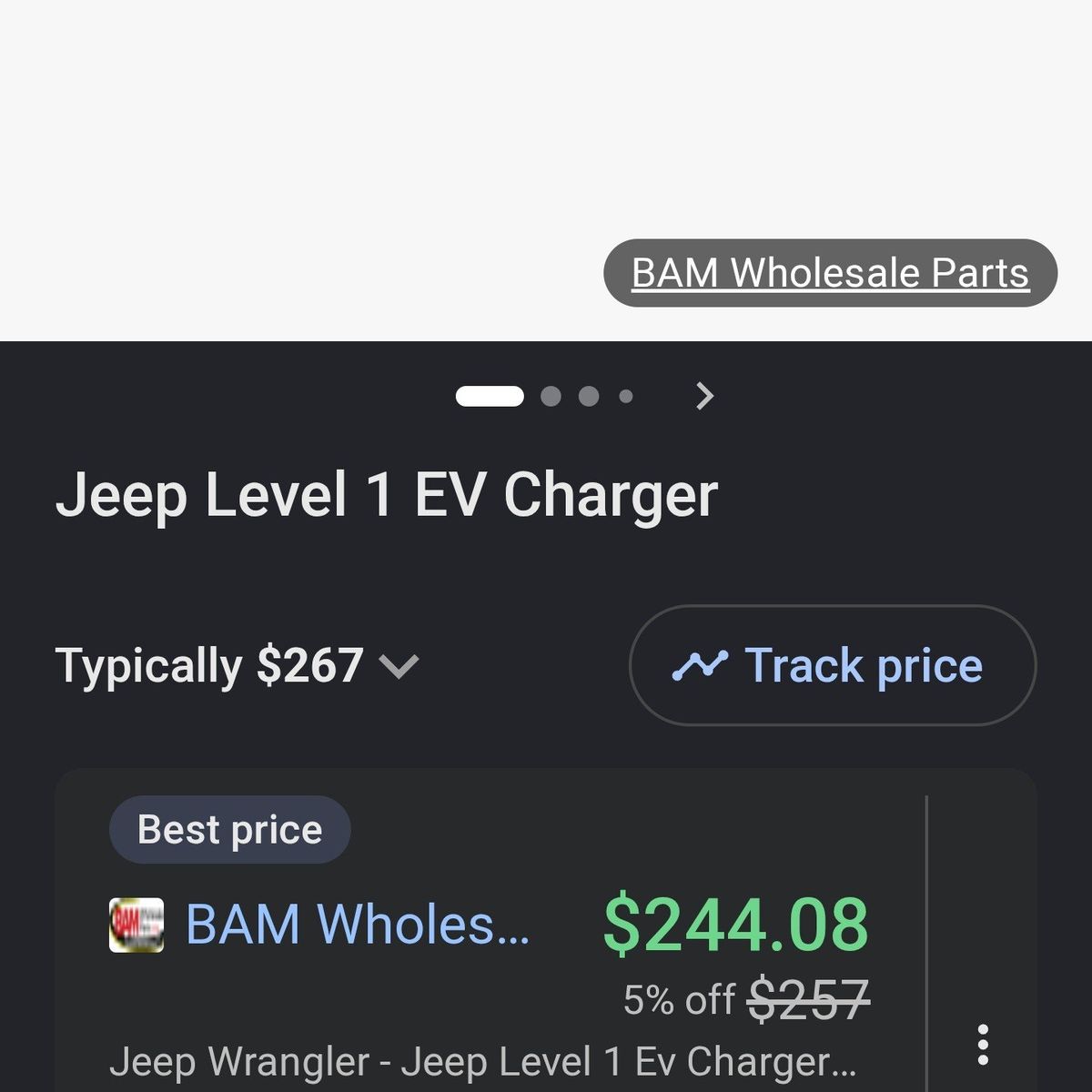 Jeep j1772 level 1 charger