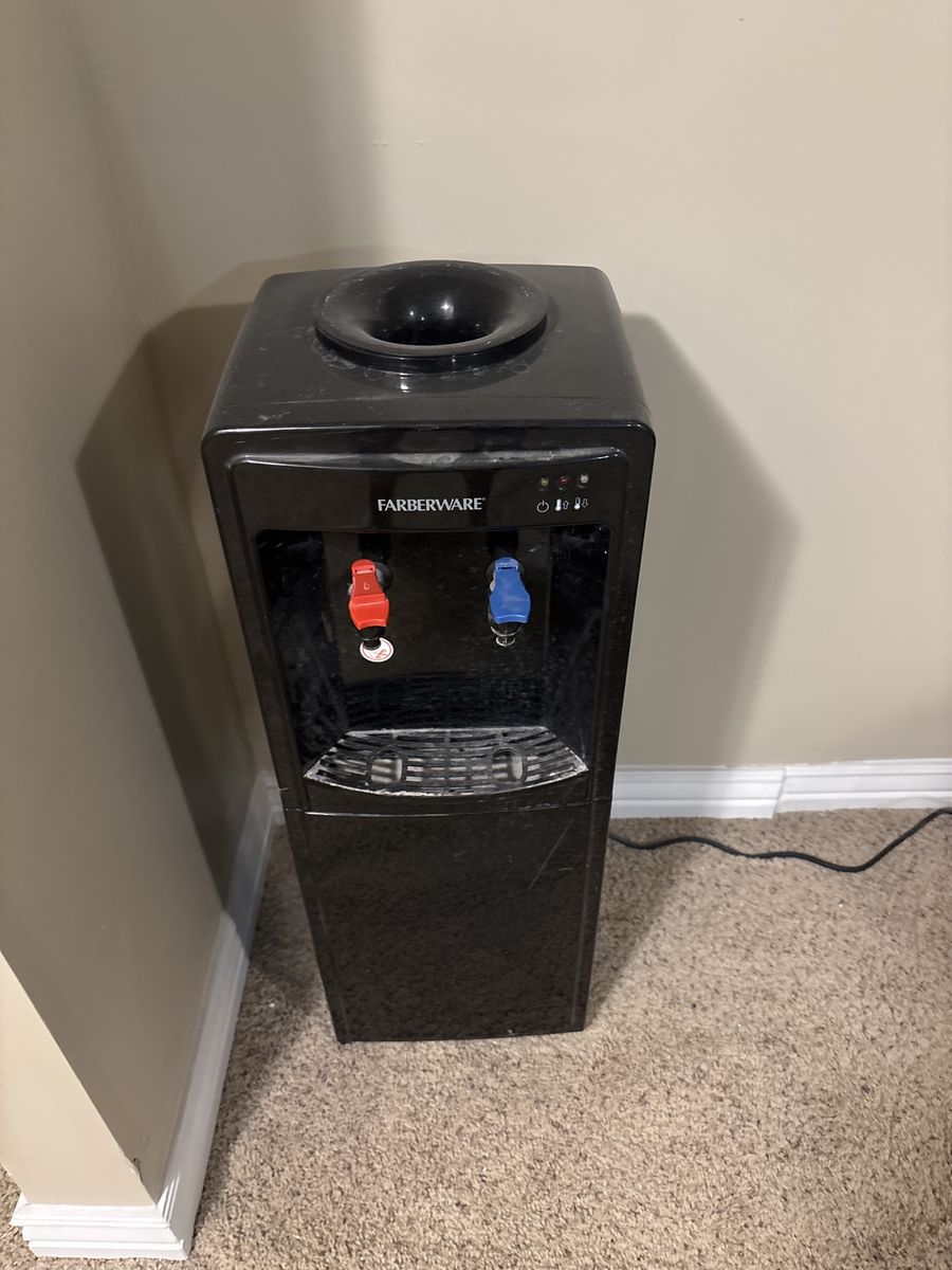 Farberware Freestanding Bottom-Load Water Cooler Dispenser - Hot & Cold Water, Black