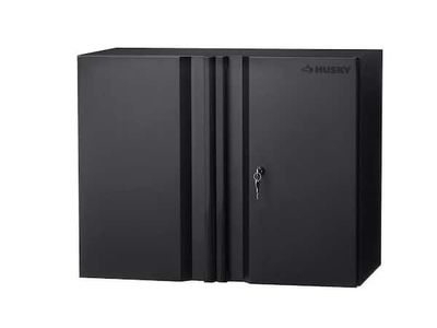 Husky Mounted Garage Cabinet -- Welded, Gauge Steel, Extra Wide