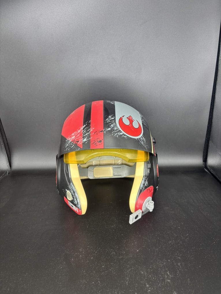 Red and Black Star Wars Fighter Helmet