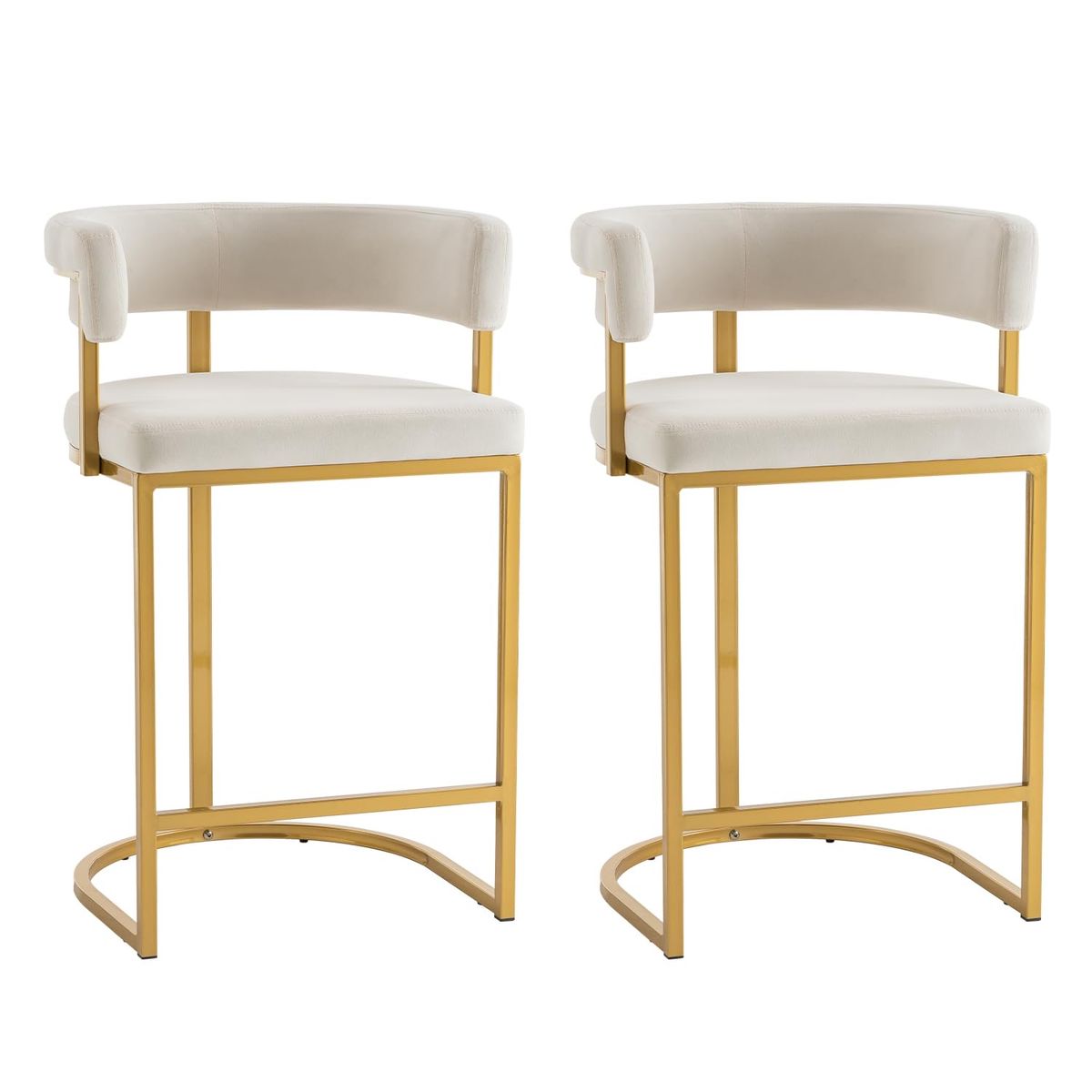 New in box- 2 Modern Barrel Bar Stools Set of 2, 26" Counter Height Stools