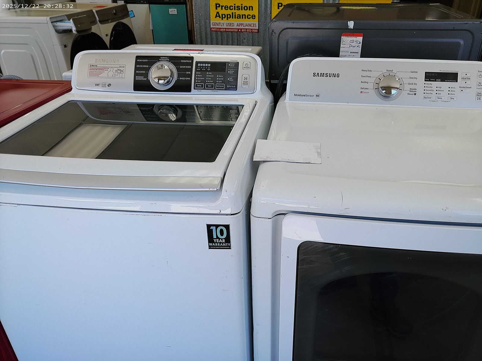 Samsung Top Load Washer/Dryer~90 Day Guarantee