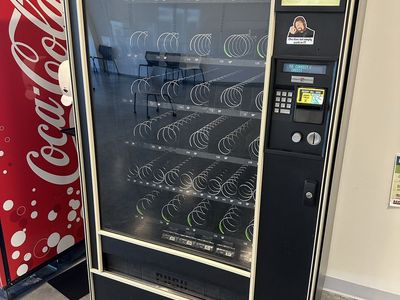 Black Vending Machine for Snacks - Empty with Card Reader, Used Good Condition