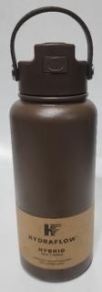 HydraFlow Hybrid 32oz Water Bottle - Brown, Double-Wall Insulated Stainless Steel