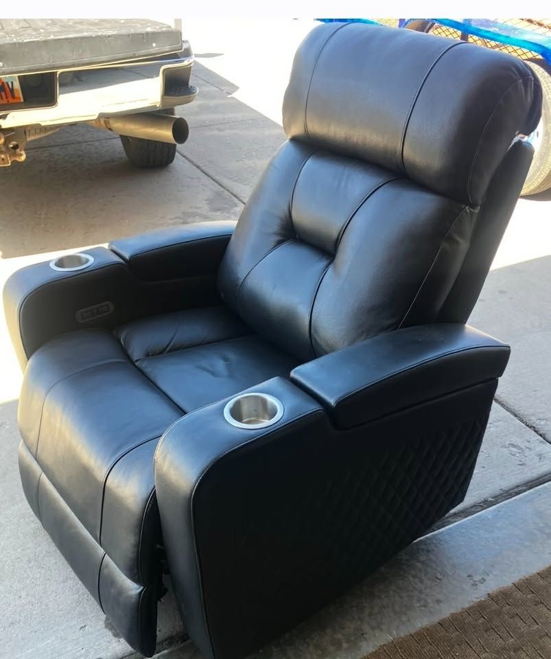 Leather Power Theater Recliner- 2 Available
