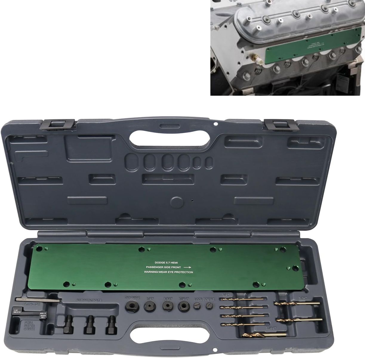71500 Exhaust Manifold Bolt Stud Drill Template Removal Tool Set for 5.7L Hemi Motors dodge ram  new
