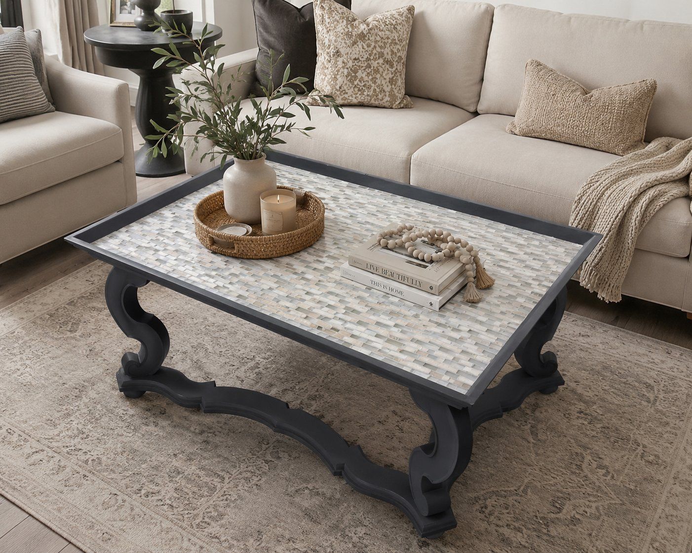 Mosaic Glass Tile Table