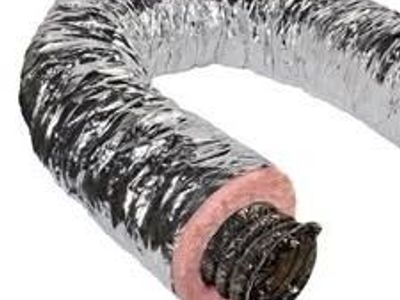 Flex Duct, 8"x25' R6.0 Insulated Metal Poly Bagged