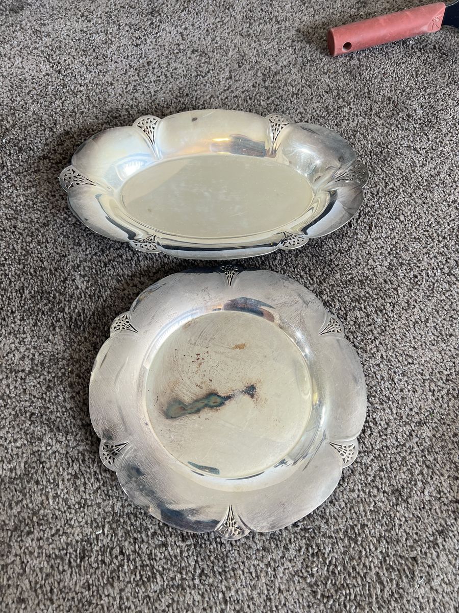 Antique Sterling Silver serving Tray or Decor