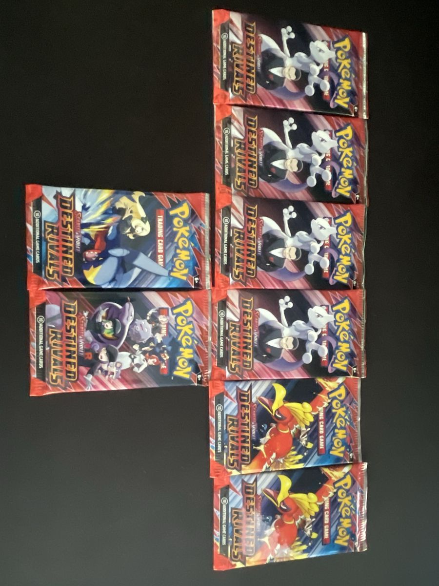 Pokemon Destined Rivals Scarlet & Violet Trading Card Game Booster Packs - 7 New Packs