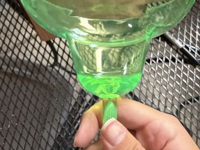 Brand new Sauza Tequila Green Plastic Margarita Glass - light up