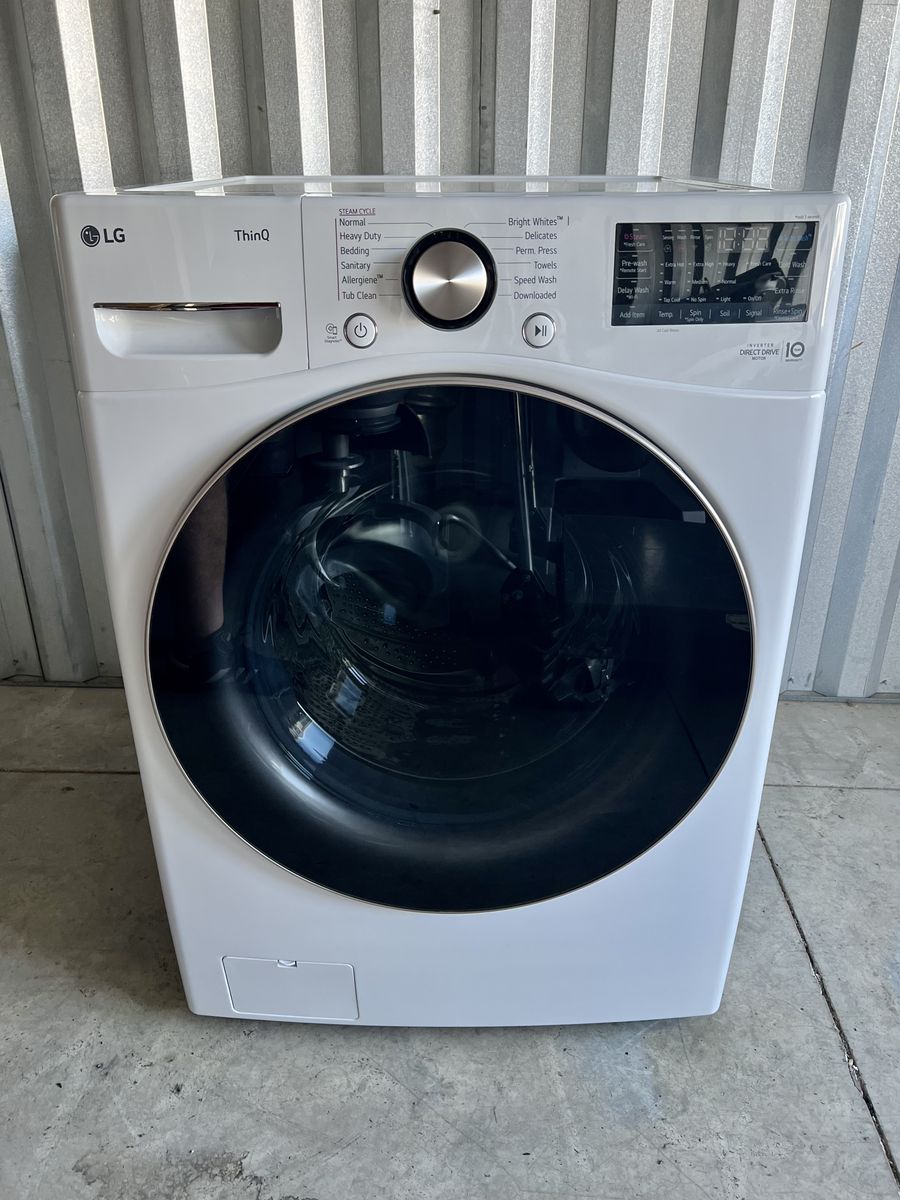 LG Stackable SMART Front Load Washer in White with Steam and TurboWash360 Technology