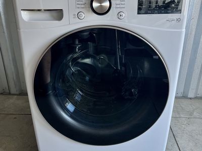 LG Stackable SMART Front Load Washer in White with Steam and TurboWash360 Technology