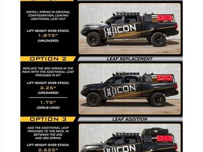 ICON RXT MULTI-RATE LEAF SPRINGS FOR 2005-2023 TACOMA