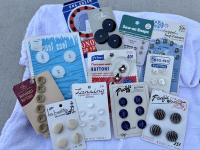 Huge Vintage Button Lot | 1940s–1960s | Mid Century Sewing & Craft Supplies