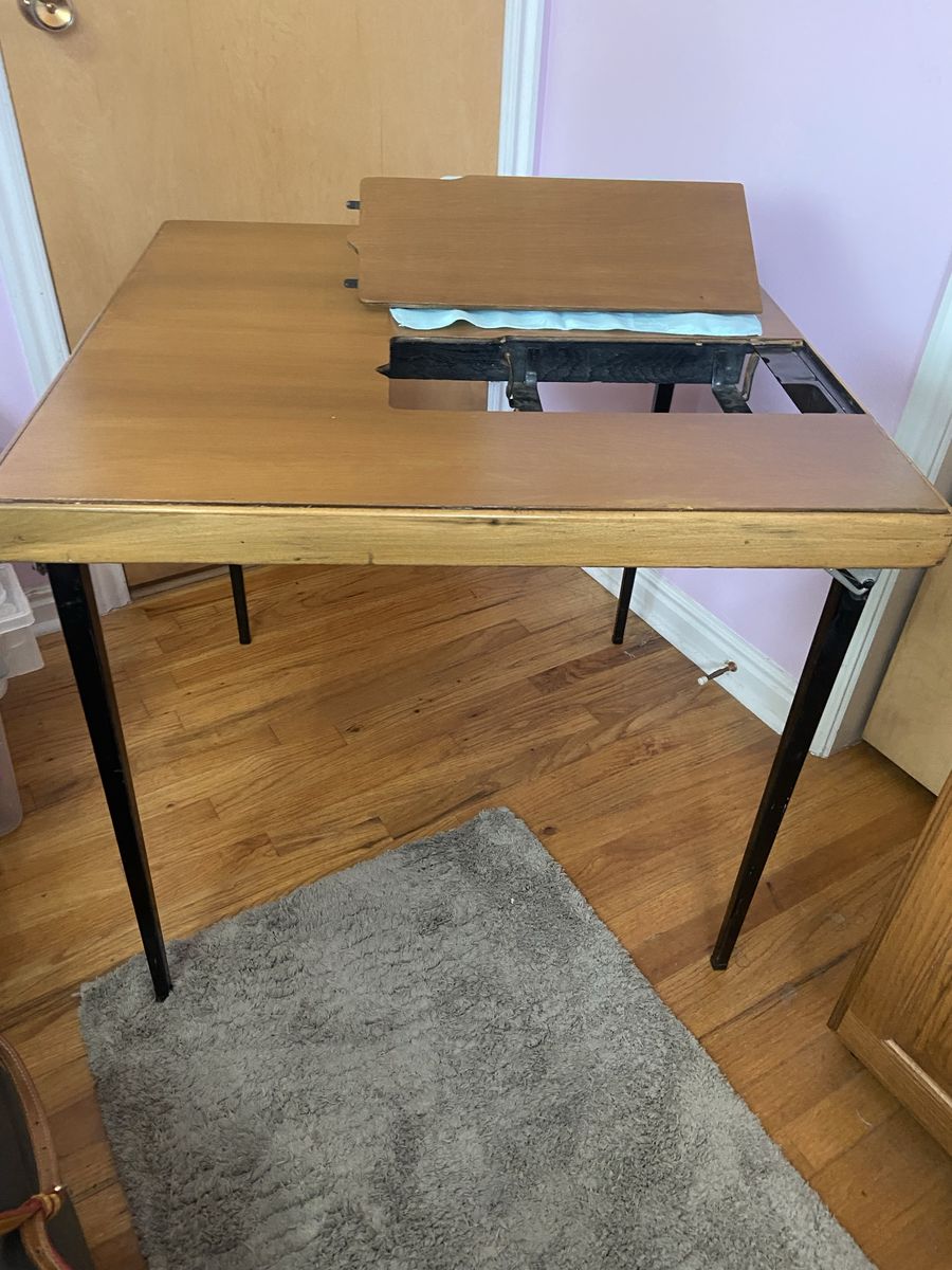 Singer 301 Sewing Machine wood table! With Serial Number! (wood table only-No sewing machine! Hard to find! Antique $750.00