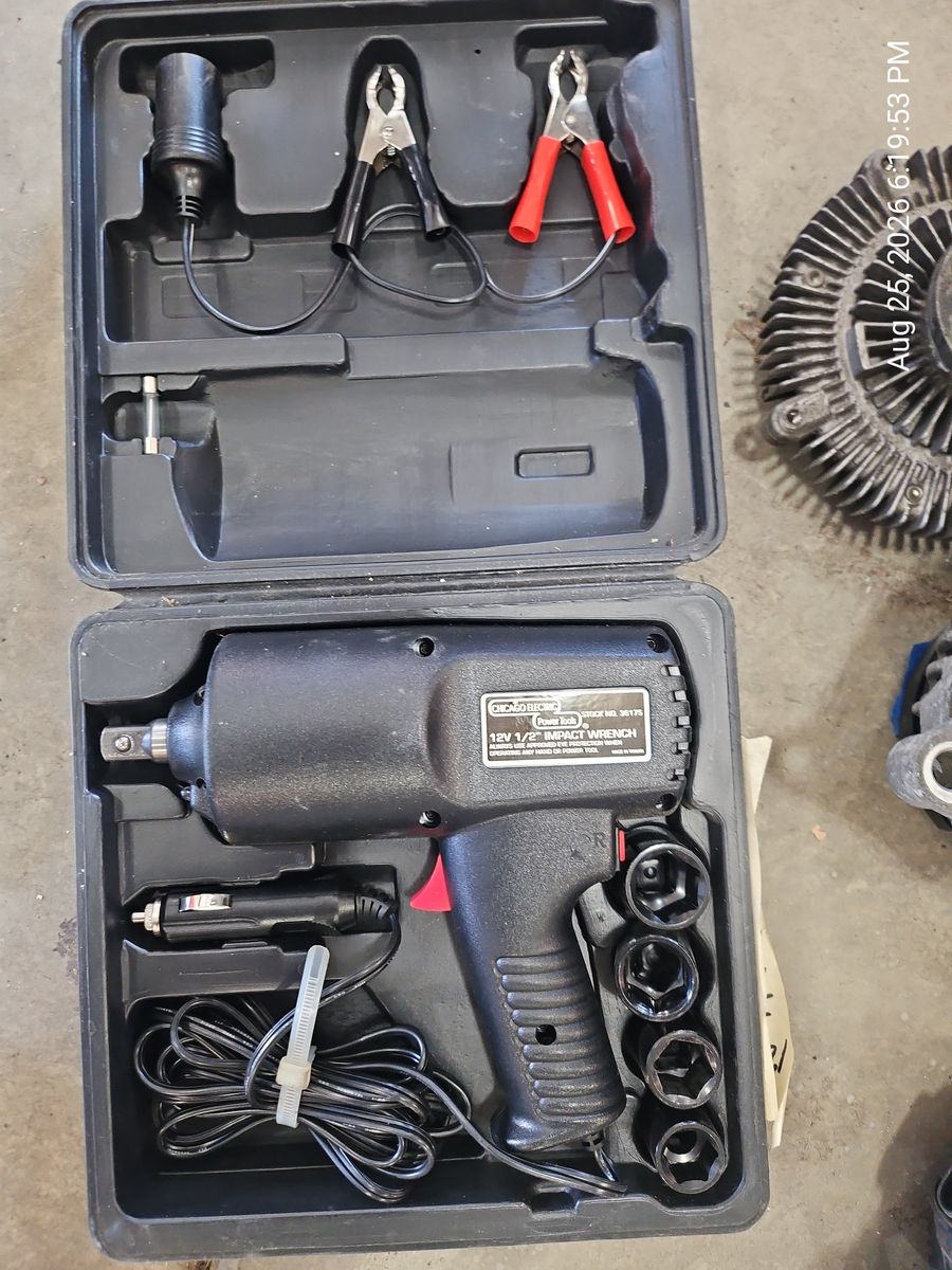 Chicago Electric 12V 1/2" Impact Wrench Model 36175 Kit in Case