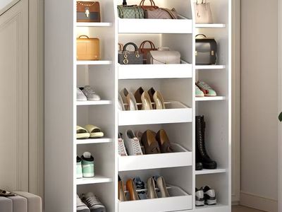 New in the box Shoe And Handbag Storage Cabinet with 5 Large Drawers