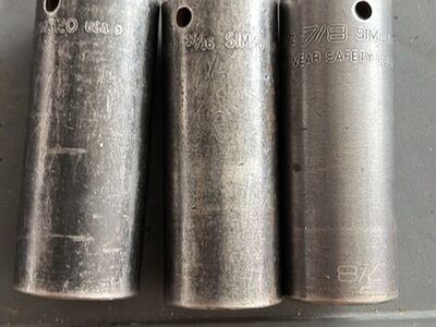 3 Snap On 1/2” Flank Drive Deep Impact Sockets