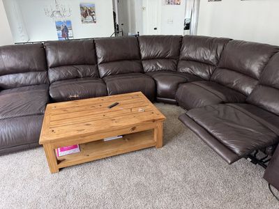 Brown sectional sofa