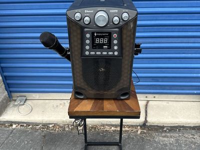 The Singing Machine Bluetooth CD+G Karaoke Sound System with LED Lights