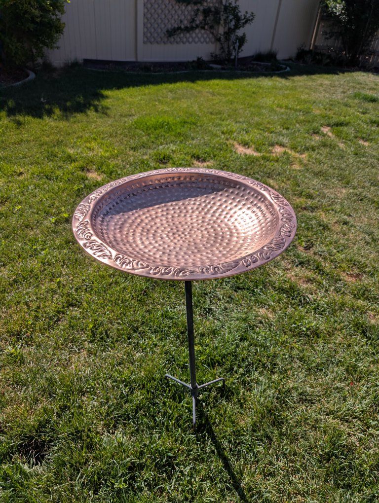 Copper Bird Bath (18" diameter)