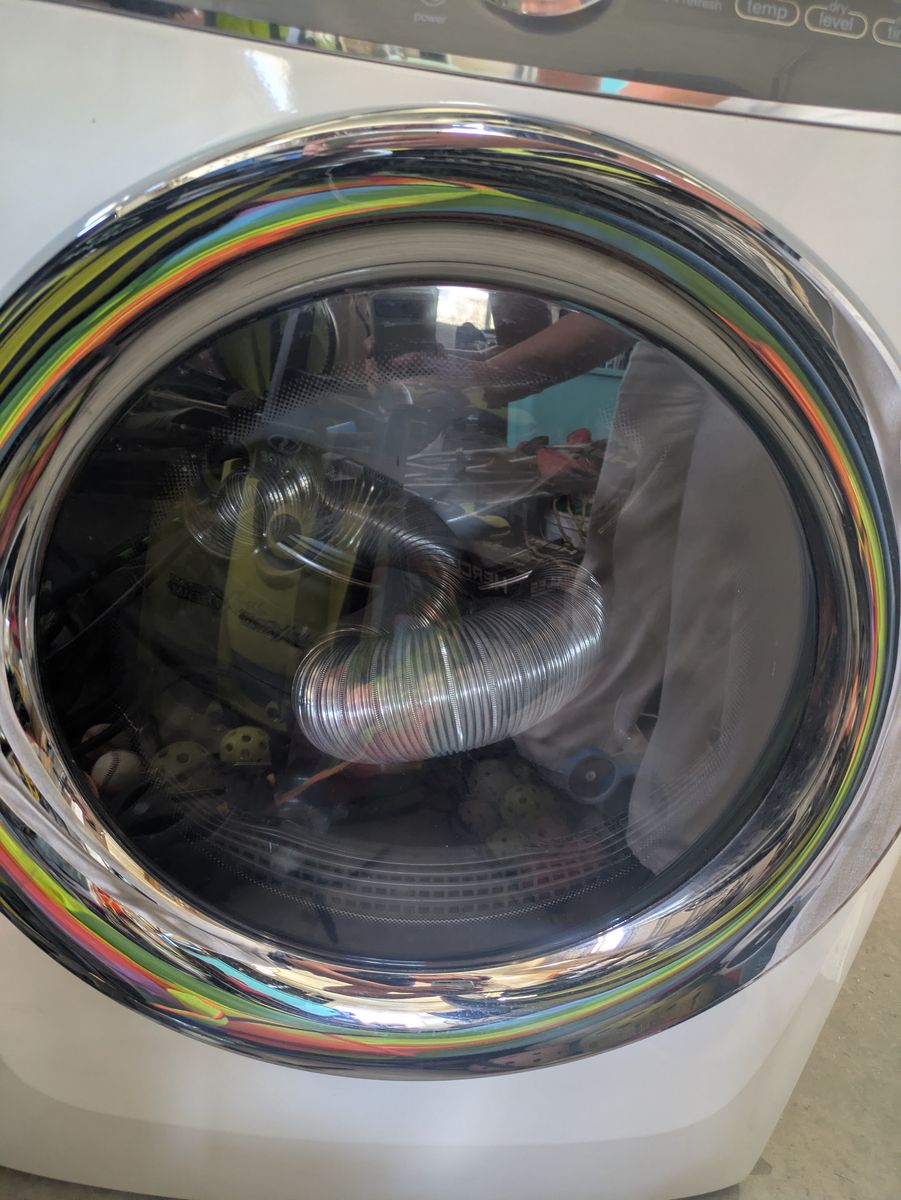 Electrolux Front Load Gas Dryer in White with Accessories