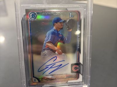 2015 Bowman Chrome Gleyber Torres Chicago Cubs Prospect Autograph Refractors BGS 9.5 GEM MINT 10 Auto