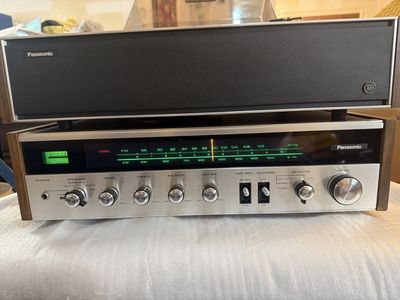 Vintage Panasonic SL-275 Automatic Turntable & SA-207 AM/FM Stereo Receiver, Made in Japan