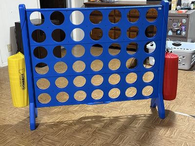 Giant Connect 4 Outdoor Game - Blue Plastic - Fun for All Ages