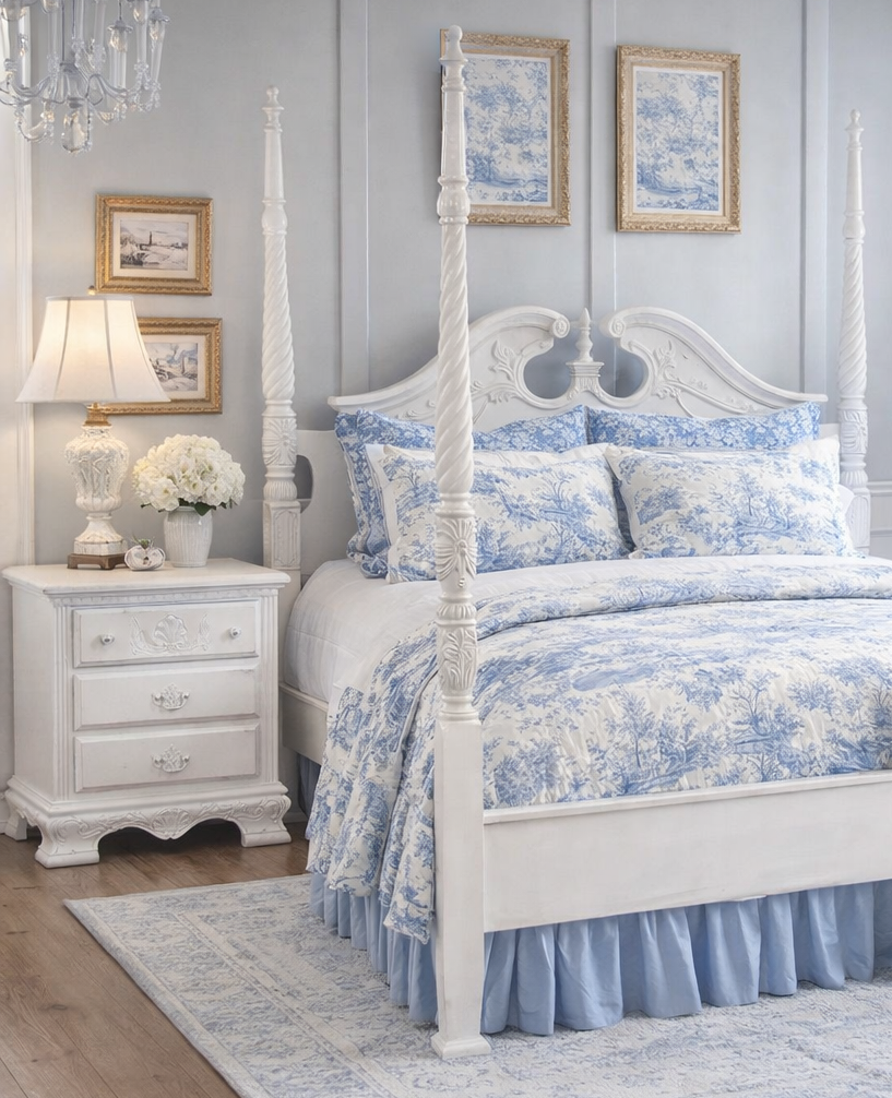 Lovely Vintage White Nightstand Shabby Chic Cottagecore French Country Farmhouse