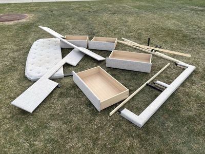 Free: King size bed frame with under drawers