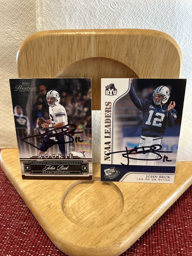 John Beck Autograph BYU Rookie Card Auto Singed