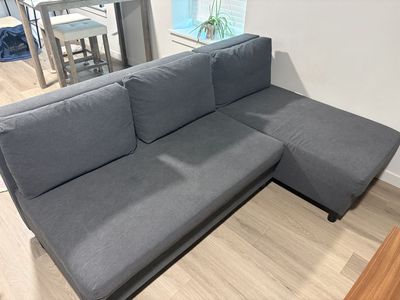 Ash Gray Fabric Couch