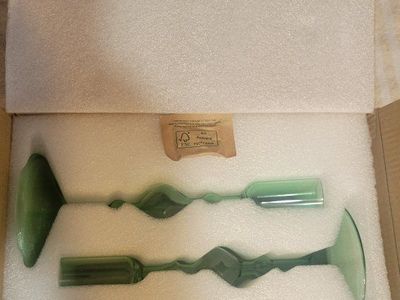 poketo glass candle stick holder, set of 2