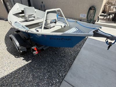 1998 ClackaCraft 14' Big Sky Drift Boat with Baker Trailer & Cataract Oars