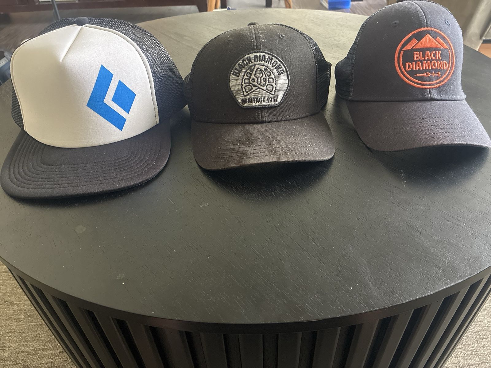 Black Diamond Trucker Hats Lot of 3 Mesh Back Caps