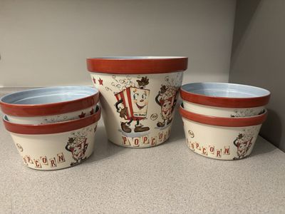 Retro Popcorn Bowl Set