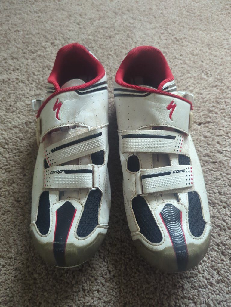 Specialized Comp mtb Cycling Shoes White/Red - Men's/Women's (Unisex) -sz 13 US 46 EU