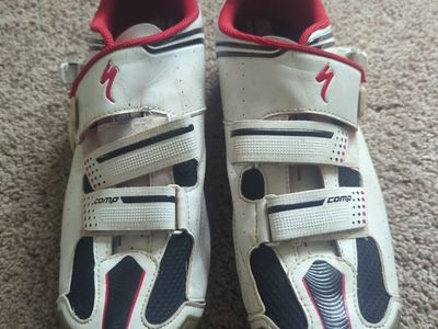 Specialized Comp mtb Cycling Shoes White/Red - Men's/Women's (Unisex) -sz 13 US 46 EU