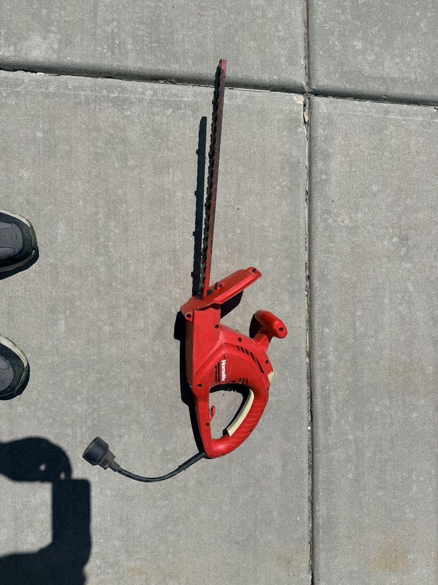 Electric Hedge Trimmer - Red, Corded, Sharp Blades for Garden and Yard Maintenance