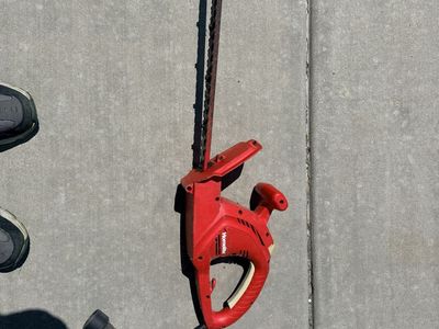 Electric Hedge Trimmer - Red, Corded, Sharp Blades for Garden and Yard Maintenance
