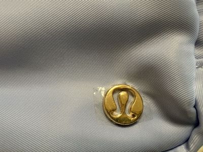 Lululemon Blue Belt Bag with Gold Logo