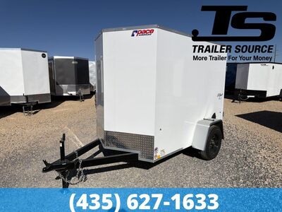 5x8 Pace American Outback Deluxe Enclosed Cargo Trailer - 6'0" Interior - 3.5K GVWR - 16" Cross Member Upgrade